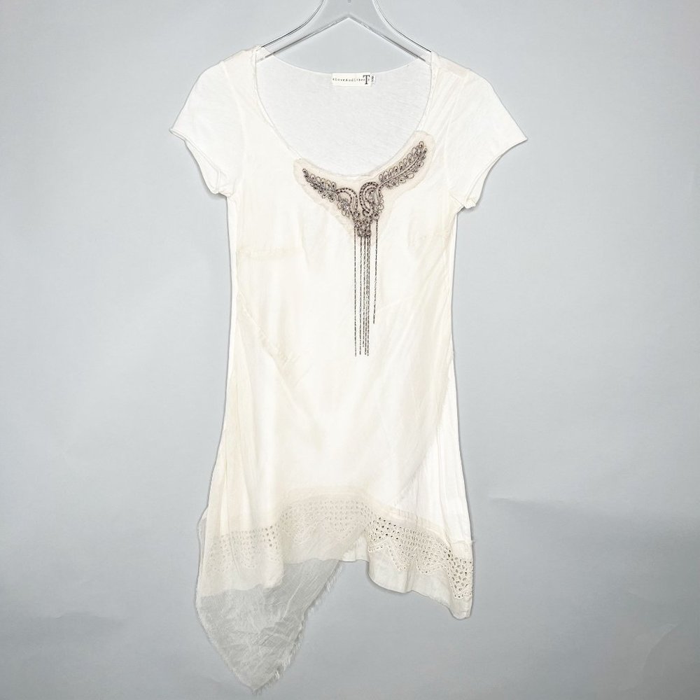 4 Love and Liberty Beaded Mesh Dress or tunic Sz XS Boho